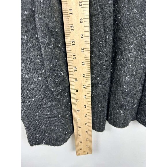 Madewell Women's S Wool Blend Black Confetti Knit Classic Open Cardigan Sweater - Picture 6 of 9